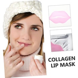 Mascarilla para Labios de Colágeno Rosa 15 Piezas, Exfoliante Delicado para Mujer Que Hidrata y Suaviza la Textura Labios para Uso Diario