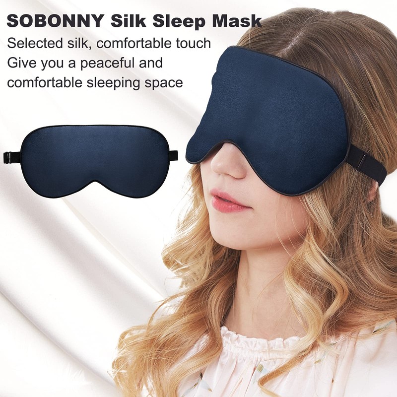 100% Natural Silk Sleep Mask for Relieving Fatigue & No