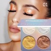 Mysense 4 Colors Shimmer Highlight Makeup Contour Palette,Shimmer Blush &