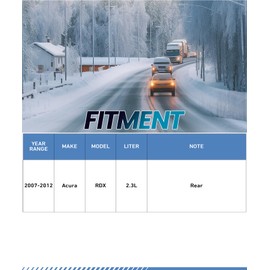 funire Brake Pads and Rotors Kit Rear Automotive Replacement Brake Kits Compatible with 2007-2012 Acura RDX, Brakes and Rotors 31372 D536-7418 Brake Kit Anti-rust Oil Protected 305mm（12in）