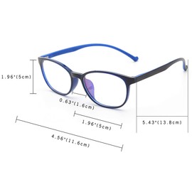 Aroncent Children's Glasses Anti Blue Light Children's Glasses Blue Light Filter Glasses for Boys Girls 8-18 Years 2 Pieces, TR90 AC
