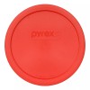 Pyrex 323-PC 1.5qt Red Round Plastic Storage Lid Cover for