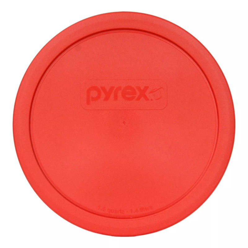 Pyrex 323-PC 1.5qt Red Round Plastic Storage Lid Cover for