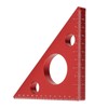 Aluminum Alloy Right Angle Ruler DIY Woodworking Triangle Ruler Measuring
