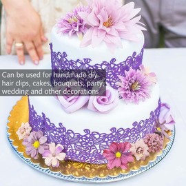 Packung mit 21 Blumen-Haar-Accessoires, rutschfeste Blumen-Haarspange, Mädchen-Frauen-Haar-Accessoires, Haar-Accessoires Party, Strand, geeignet für alle Arten von Frisuren (lila)