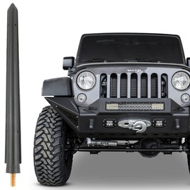BASIKER Antenna Fit for Jeep Gladiator Wrangler Unlimited Sport Rubicon JK JL JT Sahara 2007-2023 2024 2025, Short Antenna Replacement Jeep Accessories Designed for Optimized Radio AM FM Reception