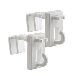 VICTORIA M Klemmfix Bracket for VICTORIA M Bamboo Roller Blinds, White (Set of 2)