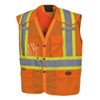 Pioneer V102195A-L/XL Hi-Viz Drop Shoulder Safety Vest with Snaps, Hi-Viz