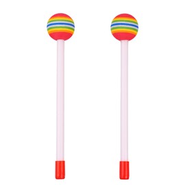 2Pcs Drum Sticks,Round Felt Mallet EVA Orff Hand Percussion Beat Toy for Kids and Adults