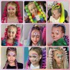 Tizas para Cabello 8 Colores Temporales Lavables No Pegajosas