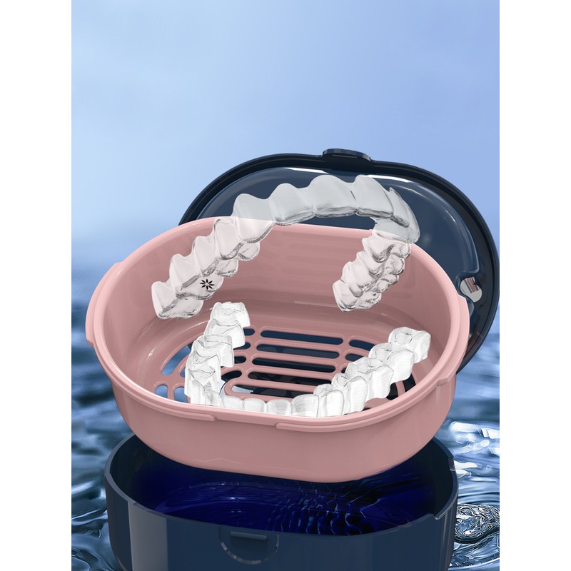 Denture Bath Box Cup Large Space Easy to Clean PP