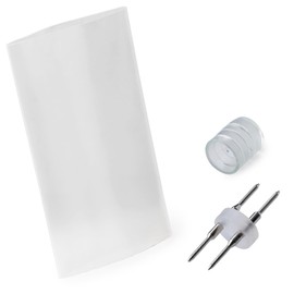 WYZworks 3/8” 2-Wire LED Rope Light Extension & Repair Kit – Includes Connector, Heat Shrink Sleeve & End Cap for Seamless LED Light Strand Repairs (1 Pack)