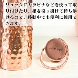 Safe Domestic Shipping Copper Water Bottle, 20.3 fl oz (600 ml), Health, Ion Water, Non-Plating, Made in India, Pure Copper, Genuine