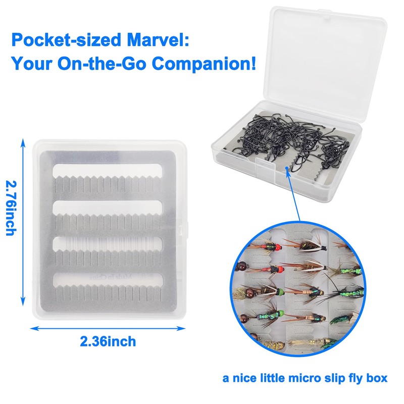 100pcs Eupheng Plus Best Barbless Competition Fly Fishing Hook Collection,