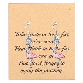 FUSTMW Pink Flamingo Earrings Gifts Flamingo Lover Gifts Flamingo Bird Pendant Earrings Flamingo Jewelry for Women (flamingo earring)
