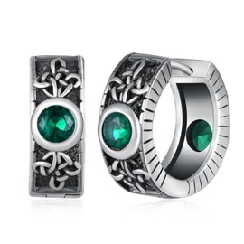 Fuguangju Witches Knot Earrings Sterling Silver Nudo de Bruja Plata 925 Original Irish Wicca Jewelry for Men Women