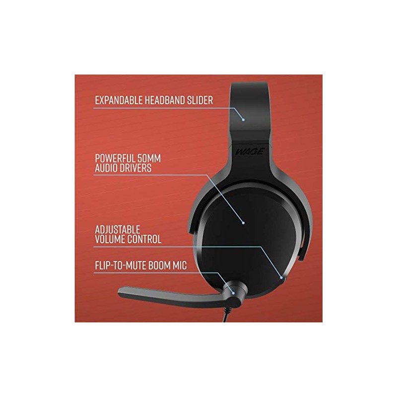 Wage Universal Wired Gaming Headset - Black/Blue (WMANY-N116)