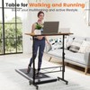 Hadulcet Small Standing Desk Adjustable Height, Rolling Desk for Standing