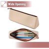 Mr. Pen- Silicone Pencil Case Pouch, Warm Beige, Aesthetic Triangular