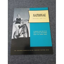 Huffman NATIONAL 1937 Huffman NATIONAL Bicycle Brochure ~ SUPER-STREAMLI