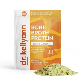 Dr. Kellyann Bone Broth Protein Powder Salted Caramel - 21g Protein, Grass-Fed Collagen, Segar-Free, Keto & Paleo Friendly (30 Servings)