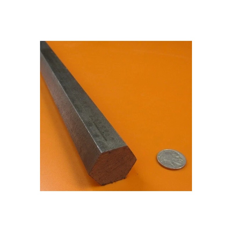 Basic 4140 Alloy Steel Hex Rod 1 1/8" Hex x