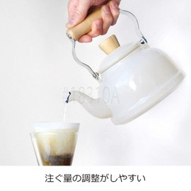 Fuji Enamel Kettle IH Compatible Cotton 1.6L Light Gray CTN-1.6K.LG