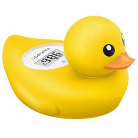 Baby Bath Thermometer Famidoc FDTH-V0-22 Water Temperature Test Floating on Water and Room Digital Bath tub Thermometers Duck Bath Thermometer Baby Safety New Upgraded