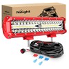 Nilight LED Bar 12 Inch Triple Row Spot Flood Combo