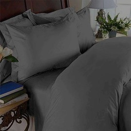 Elegant Comfort Luxurious Wrikle-Resistant Super Silky Soft - 1500 Premier Egyptian 2-Piece Duvet Cover Set, Twin/Twin XL, Grey