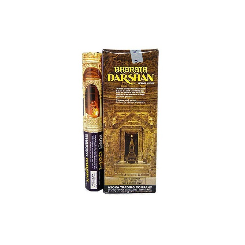 Bharath Darshan Incense Sticks, 6 Packs of 20 Sticks =