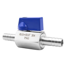 PWGHWG Kugelhahn mit Widerhaken, Absperrventil Edelstahl Pagodengelenk fürWasser, Gas, Öl, Kraftstoff (10 mm)