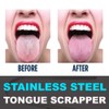 Metal Tongue Scraper Stainless Steel Mouth Health Bad Breath Cleaning