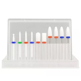 [QN3V578W_58] Ceramic Nail Polisher Nail Drill Bit Set (10 Types) / [QN3V578W_58]세라믹 네일연마기 네일드릴비트세트 10종
