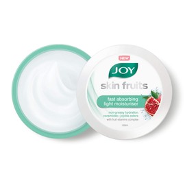 Joy Skin Fruits | Fast Absorbing Light Moisturizer Cream | With Fruit Vitamins Complex | Non Greasy Hydration Ceramides +Jojoba esters | Skin Moisturizer for Face | For All Skin Types | 150 ml