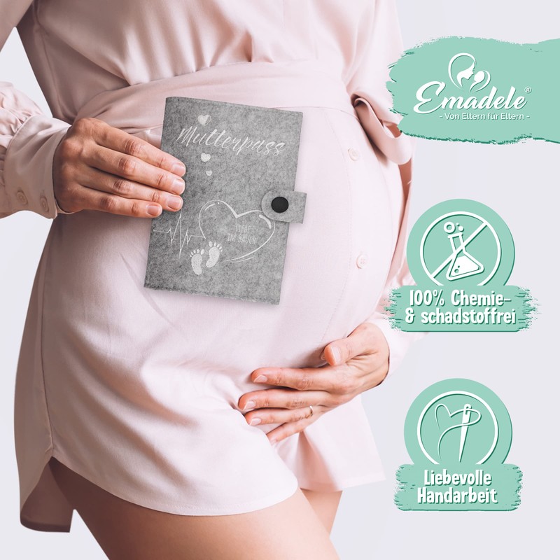 Emadele Maternity Log Protective Cover 'Love in the Belly' Made