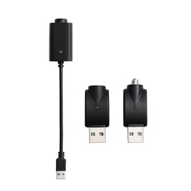 HMLXSH Smart USB 510 Thread Charger Cable with LED Conversion Indicator Light, 3-Piece Set Smart Overcharge Protection USB Adapter and Wireless Home Soldering Iron Charging (Black)