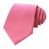 RBOCOTT Silk Pink Tie Business Wedding Formal Necktie for Men