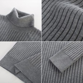 PJ PAUL JONES Mens Turtleneck Mock Turtleneck for Men Turtle Neck Sweater for Men Grey S