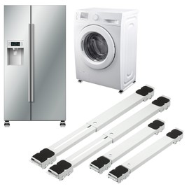 PATIKIL Appliance Rollers, Extendable Appliance Sliders with Wheels, Easily Move Washers, Dryers, Stove, Refrigerators, Mini Fridge, Kitchen Appliances and Furniture, White, 2pack