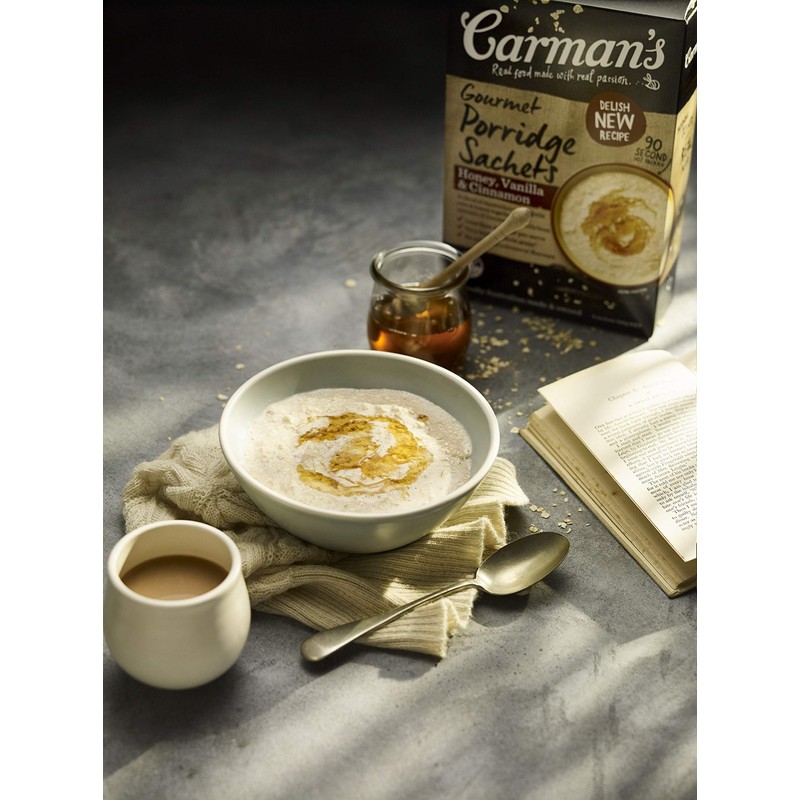 Carman's Gourmet Porridge Sachets Honey, Vanilla & Cinnamon, 8-pack (320g)