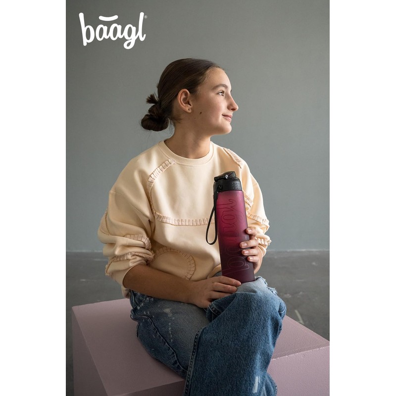 Baagl Children's Drinking Bottle, Leak-Proof Water Bottle, 700 ml, School