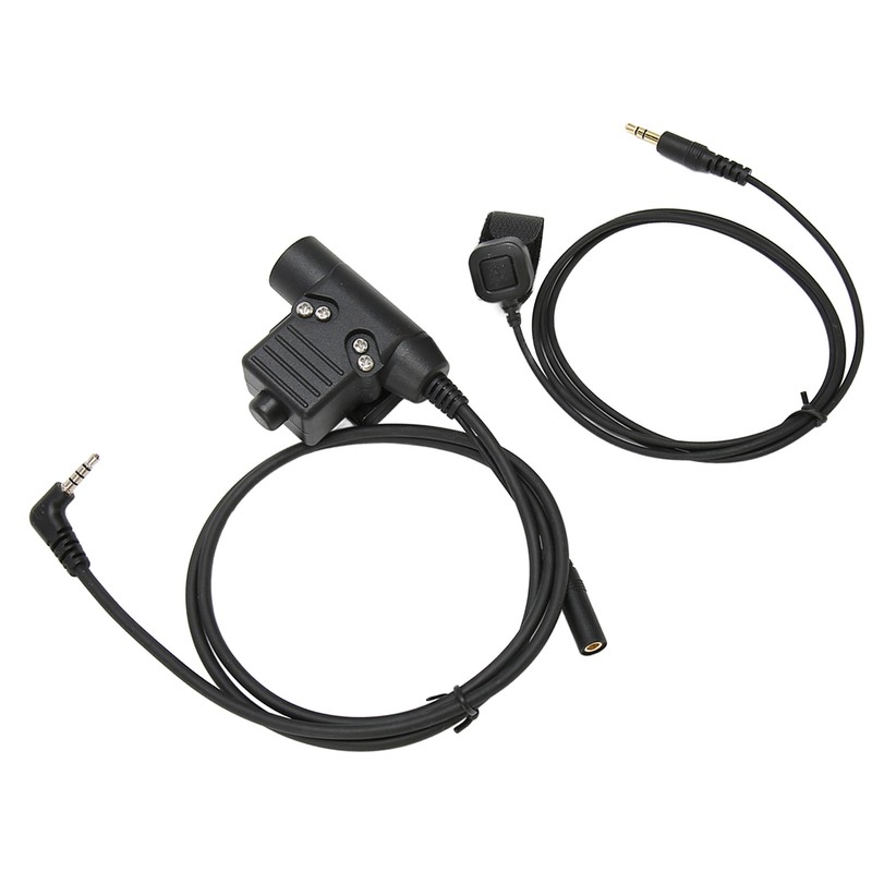 PTT Adapter with 90cm Cable Push to Talk Portable Headset