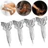 4Pcs Butterfly Tassel Shoes Buckle Ladies Boots Decorative Flower Claw