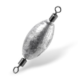 Dr.Fish 20 Pack Inline Trolling Weights Swivel Egg Sinkers Oval Line Sinker Catfishing Saltwater Freshwater Fishing 3/16oz