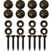 DGBRSM 8pcs Pure Brass Decorative Screws with Caps Used as