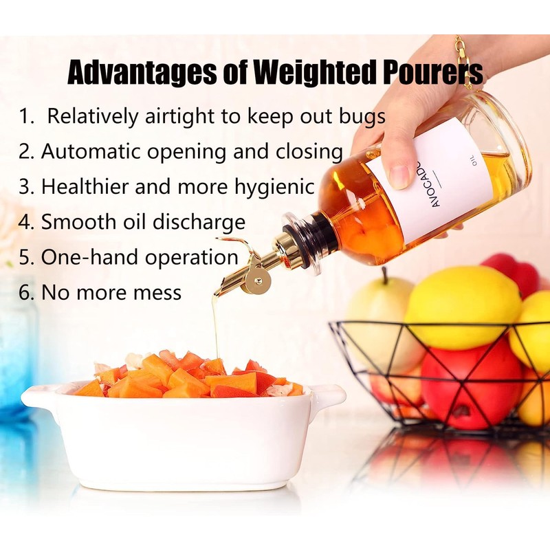 Pafuen Auto - Boquilla para verter licor (4, plateada)