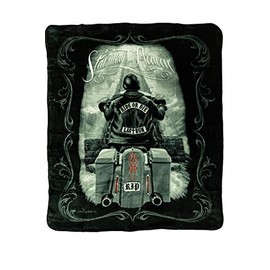 Ride or Die Motorcycle Stairway to Heaven Queen Size Luxury Royal Plush Blanket 79x95 Inches