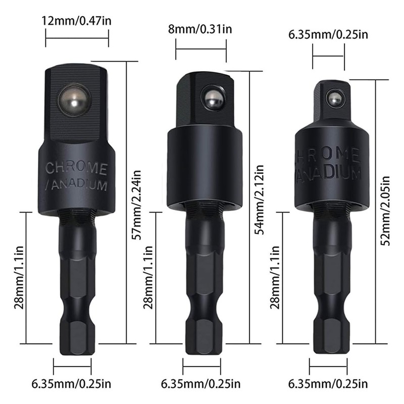 Aswalling 6Pcs Right Angle Drill Attachment Set with 105° Angle