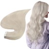 Full Shine Tape in Hair Extensions Remy Human Hair White
